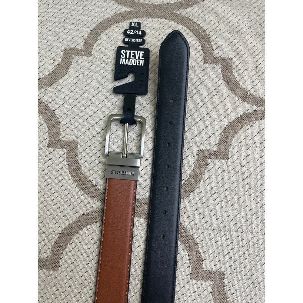 Steve Madden reversible belt, size XL (42-44), B87043, 80 cg/ BK, MSRP $40
